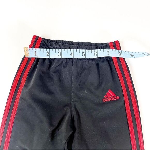 Adidas Infant Boys' Black and Red Classic Track Pants - Size 18M - Picture 3 of 5